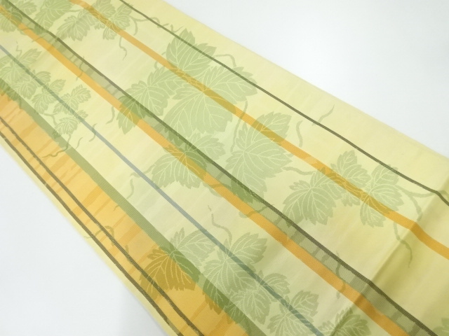 JAPANESE FUKURO OBI / WOVEN  IVY LEAVES